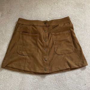Brown Suede Skirt